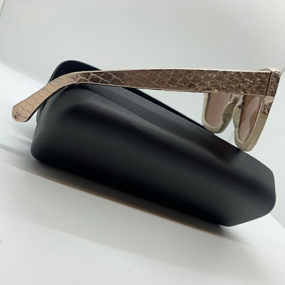 Linda Farrow Rose Gold Snakeskin 52mm Sunglasses - Picture 7 of 12